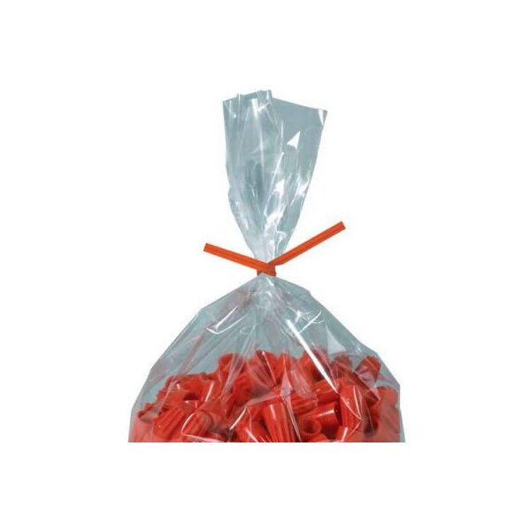 Box Packaging Paper Twist Ties 4L x 5/32W Orange 2000/Pack PBT4O - main